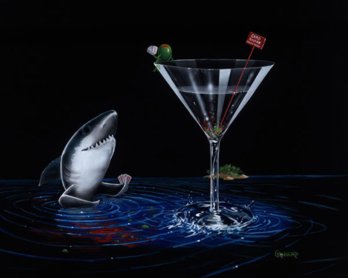 Michael Godard Card Shark (Mosaic Mural)